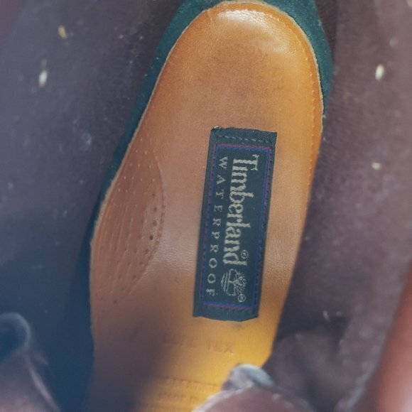 VTG Y2K Timberland Womens Size 9.5 Brown Waterproof Made in USA Ankle Boots - Picture 8 of 12